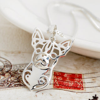 Silver Plated Chihuahua Dog Lover Hollow Necklaces