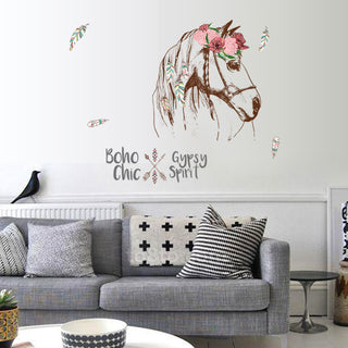 Boho Chic Gypsy Spirit Horse Wall Stickers