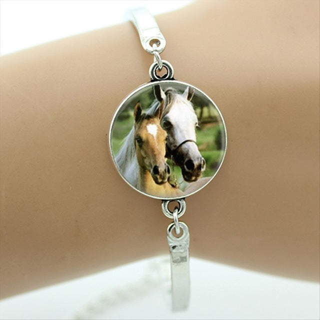 Love Horse Glass Dome Bracelets