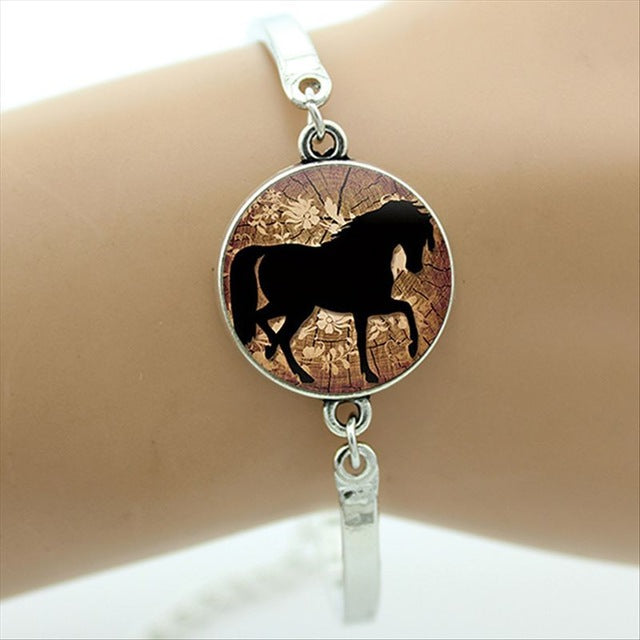 Love Horse Glass Dome Bracelets