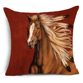 Horse Deer Wolf Pillow Covers