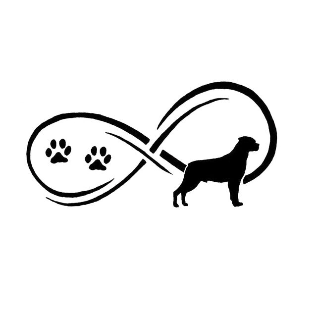 Rottweiler Dog Paw Stickers