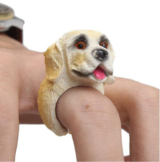 Cartoon Lover Dog Rings