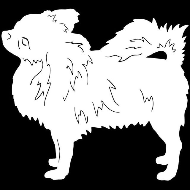 Long-Hair Chihuahua Dog Stickers