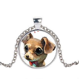 Cute Chihuahua Silver Necklaces