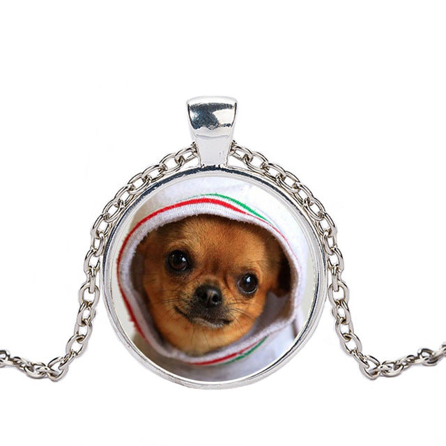 Cute Chihuahua Silver Necklaces