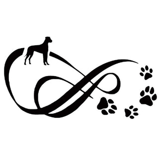 Great Dane Dog Paw Print Stickers