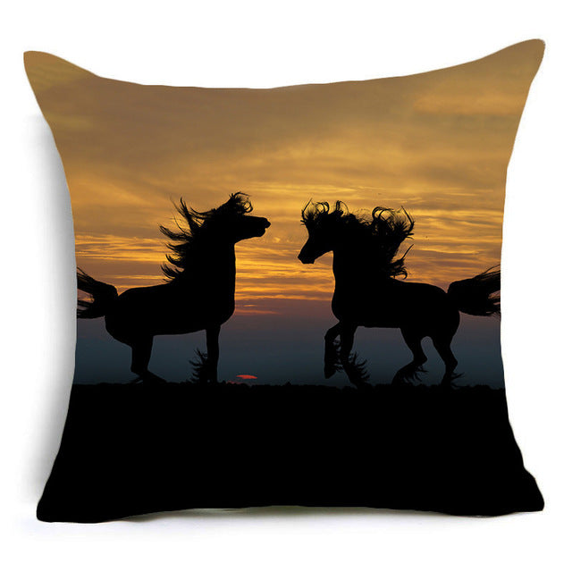Vintage Horse Pillow Covers