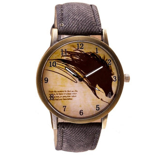 Vintage Brief Painting Horse Watch