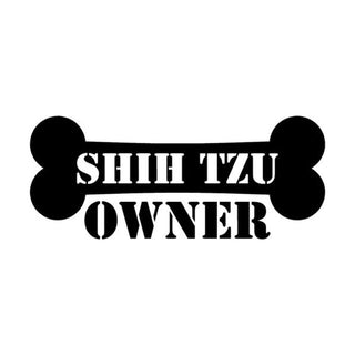 "Shih Tzu Owner" Bone Funny Dog Stickers