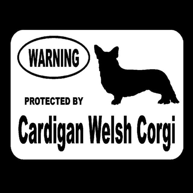 Car Styling Protected By Cardigan Welsh Corgi Funny Dog Stickers