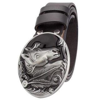 Western Cowboy Copper Buckle Horse Head Belts