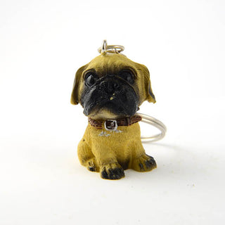 Lovely Resin Dog Corgi Bulldog Keychains