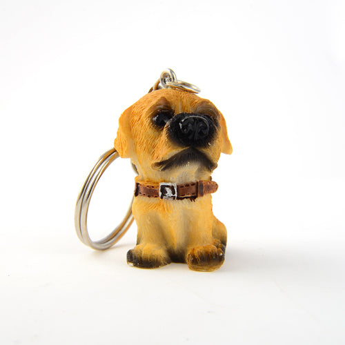 Lovely Resin Dog Corgi Bulldog Keychains