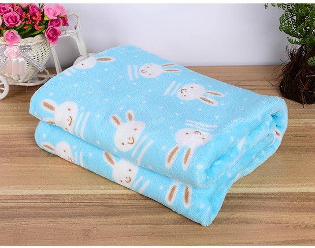 Cute Cartoon Rabbit Elephant Warm Soft Beds And Mats