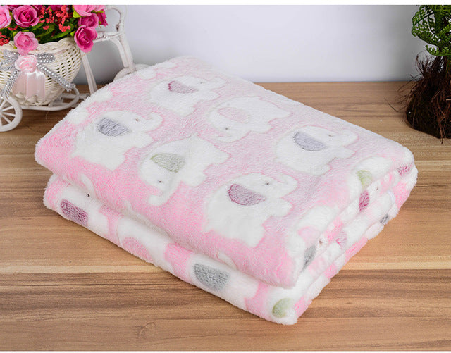 Cute Cartoon Rabbit Elephant Warm Soft Beds And Mats
