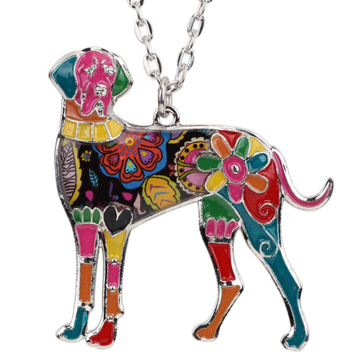 Enamel Great Dane Dog Necklaces