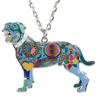 Enamel Rottweiler Dog Necklaces