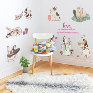 Funny French Bulldog Dog Wall Stickers