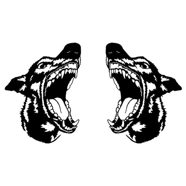 Left & Right Doberman Pinscher Dog Stickers