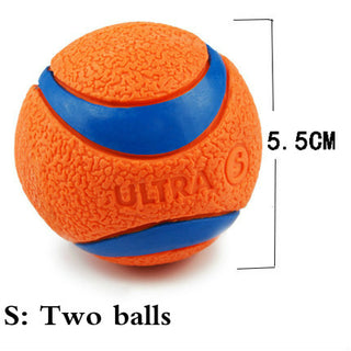 Orange Rubber Dog Ball Interactive Toys