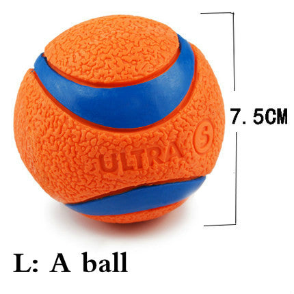 Orange Rubber Dog Ball Interactive Toys