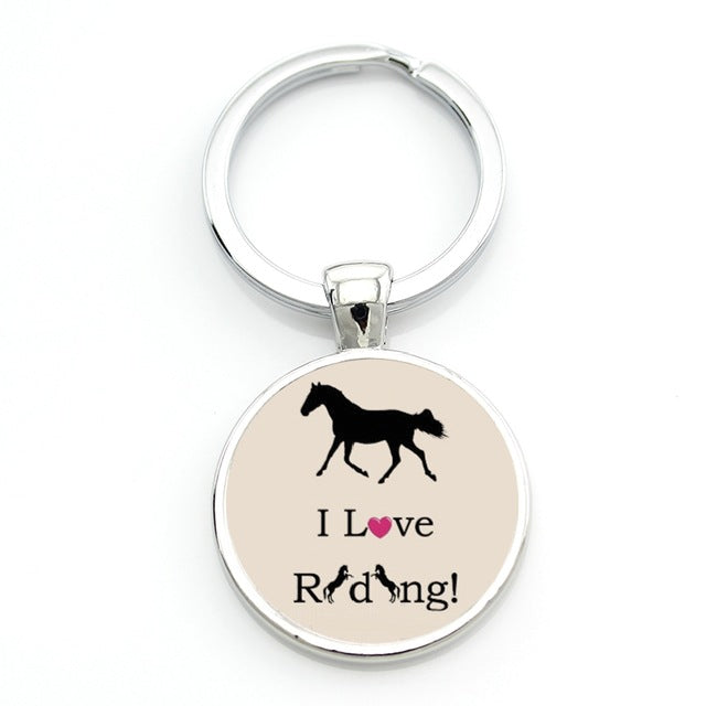 Vintage Horse Riding Keychains