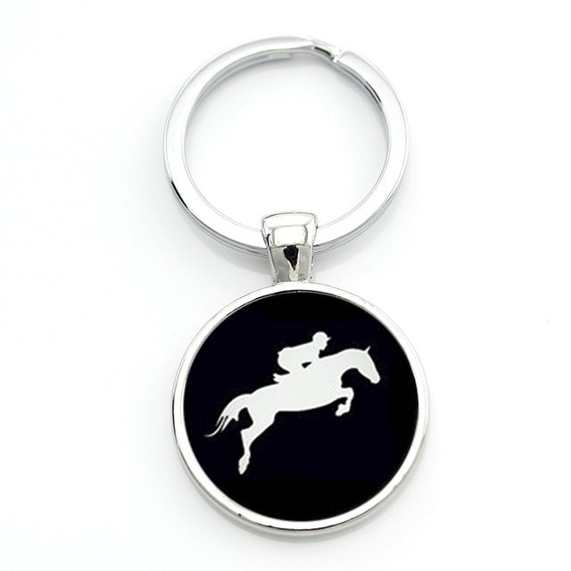 Vintage Horse Riding Keychains