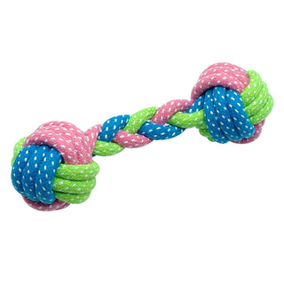 Light Blue & Green Cotton Rope Dog Toys