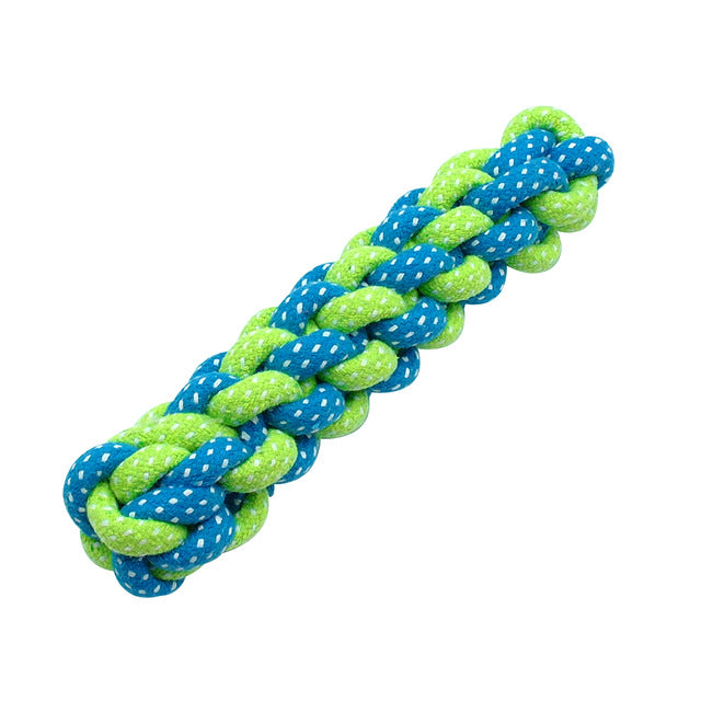 Light Blue & Green Cotton Rope Dog Toys