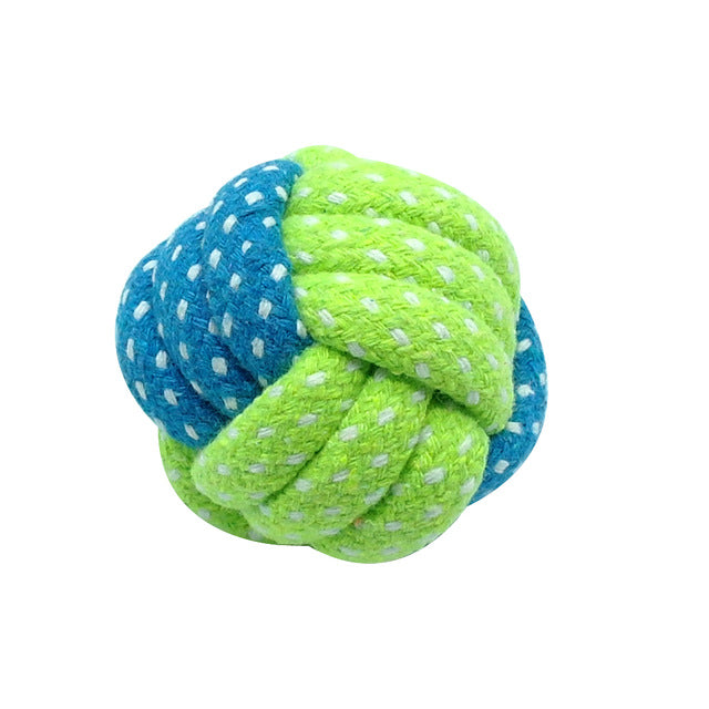 Light Blue & Green Cotton Rope Dog Toys