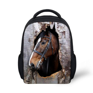 Stylish Small Horse Head Printing Backpacks