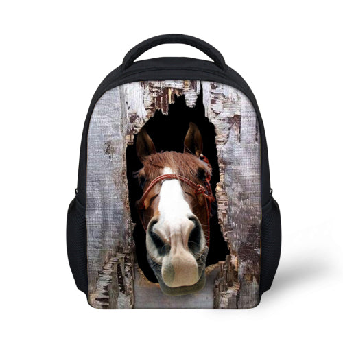 Stylish Small Horse Head Printing Backpacks