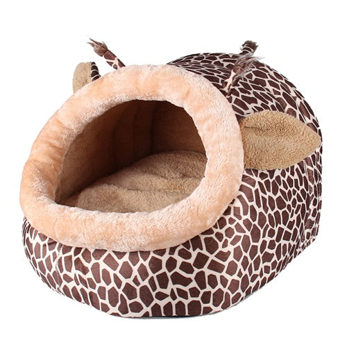 Soft Warm Dog House Leopard Beds And Mats