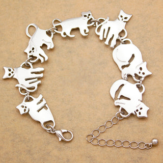 Silver Bastet Cat Bracelets