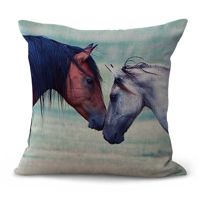 Horse Pattern Cushion Pillow Covers