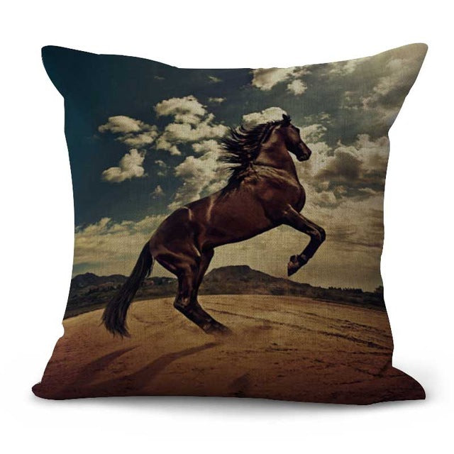 Horse Pattern Cushion Pillow Covers