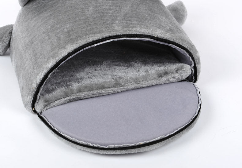 Cat Bed Gray Mouse Shaped Soft Beds And Mats
