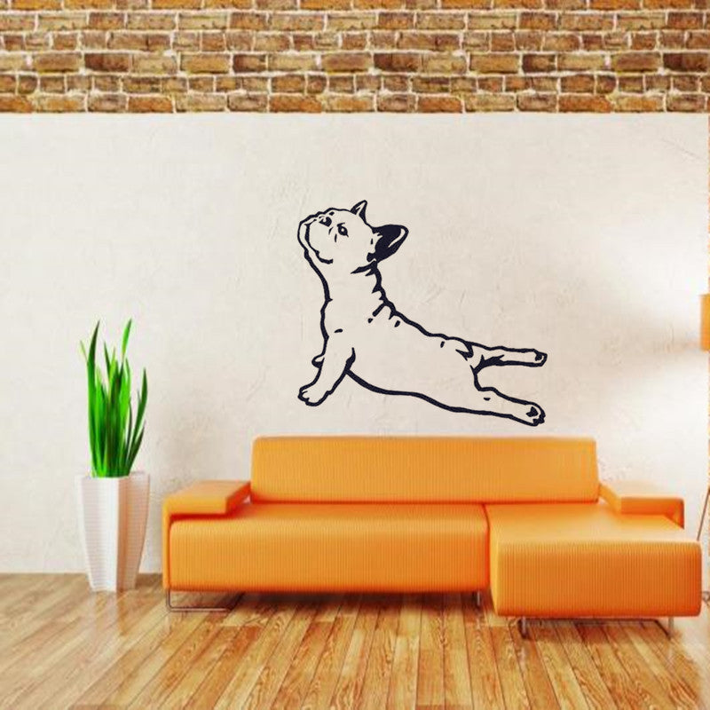 Yoga With French Bulldog Dog Wall Stickers