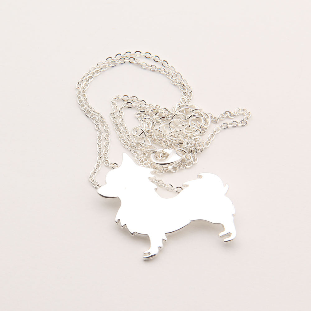 Silver Cute Chihuahua Dog Necklaces