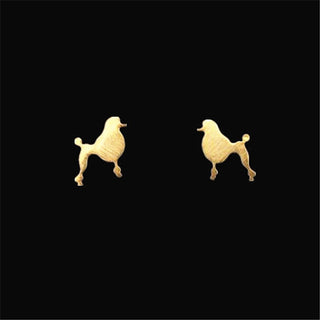 Cute Poodle Dog Stud Earrings