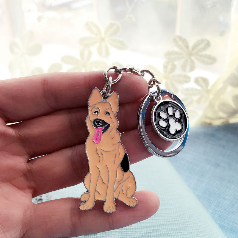 Cute German Shepherd Dog Paw Keychains