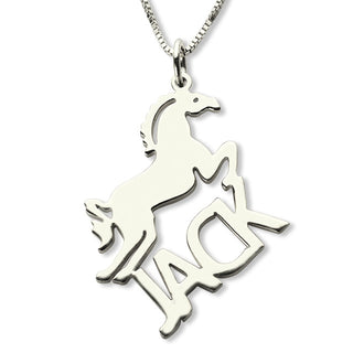 Gold Color Jack Horse Running Necklaces