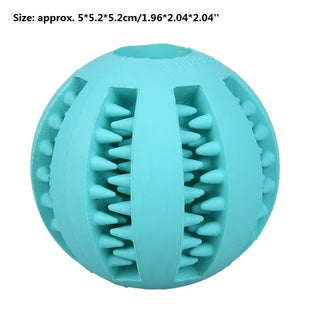 Light Blue Rubber Tooth Cleaning Dog Ball Interactive Toys