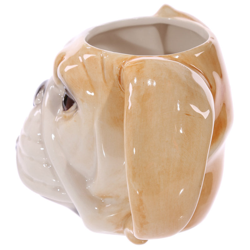 1Piece  3D Pug Head Ceramic Coffee Cup Bulldog Head Drinking Mugs