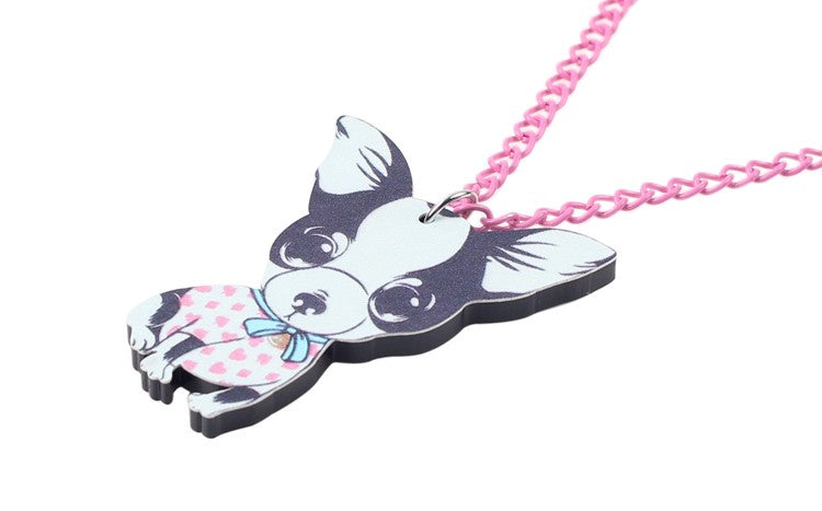 Chihuahua Acrylic Cute Dog Necklaces