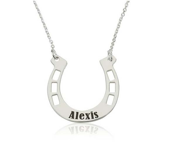 Custom Personalized Alexis Horseshoes Necklaces