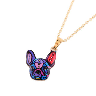 Gold French Bulldog Dog Necklaces