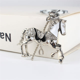 Rhinestone Crystal Horse Keychains