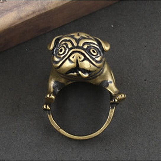 Mini Cute Bulldog Dog Rings